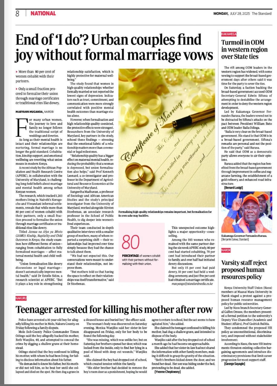 “End of ‘I do’? Urban couples find joy without formal marriage vows" Article 