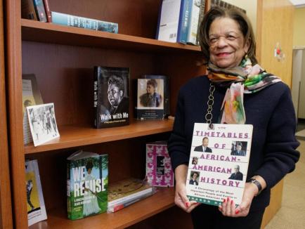 Sharon Harley, Associate Professor of African American Studies poses for a portrait inside Taliaferro Hall on Feb. 6, 2026. (Chrisitna Duncan/the Diamondback)