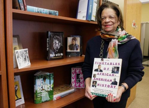Sharon Harley, Associate Professor of African American Studies poses for a portrait inside Taliaferro Hall on Feb. 6, 2026. (Chrisitna Duncan/the Diamondback)