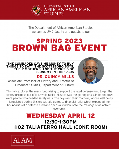 “The Comrades Gave Me Money to Buy Things to Eat”: The Scottsboro Boys, Their Mothers, and the Crisis of Economy in the 1930s with Dr. Quincy Mills