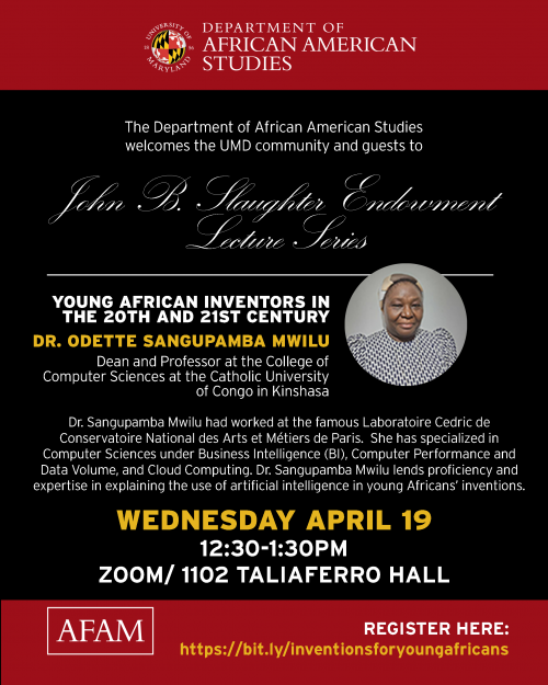 Young African Inventors in the 20th and 21st Century with Dr. Odette Sangupamba Mwilu