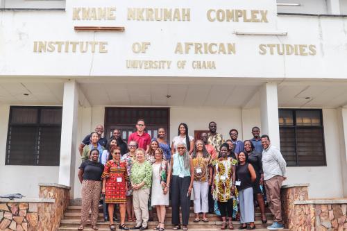 The attached group photo of the Mellon UMD and UGA seminar participants on June 25, 2022, was taken in front of the Institute of African Studies.  