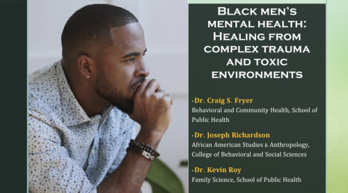 Flyer of Black Men's Mental Health event 