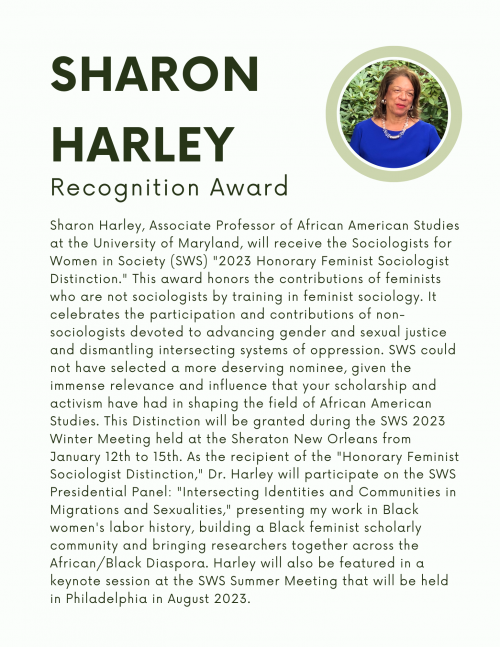 Dr. Sharon Harley Award