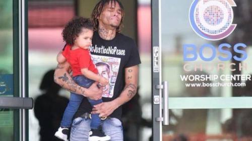 Mourners at Stephon Clark funeral